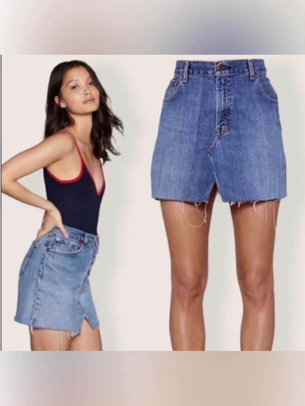 Levi’s 550 Skirt Denim Vintage Drifter After Party Nasty Gal Custom Re work
